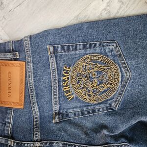 Versace Taylor Fit Medusa Blue Denim Jeans